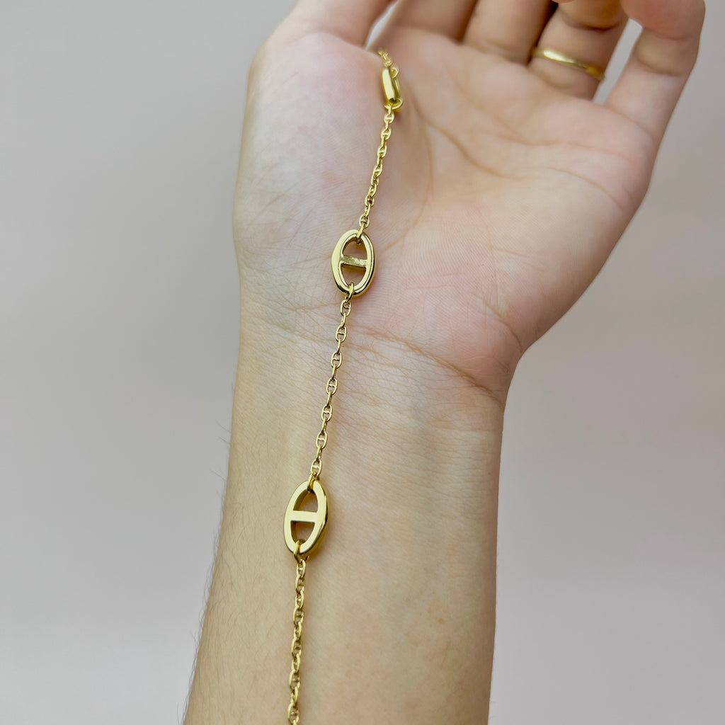 Luxe Herringbone Stainless Steel Bracelet