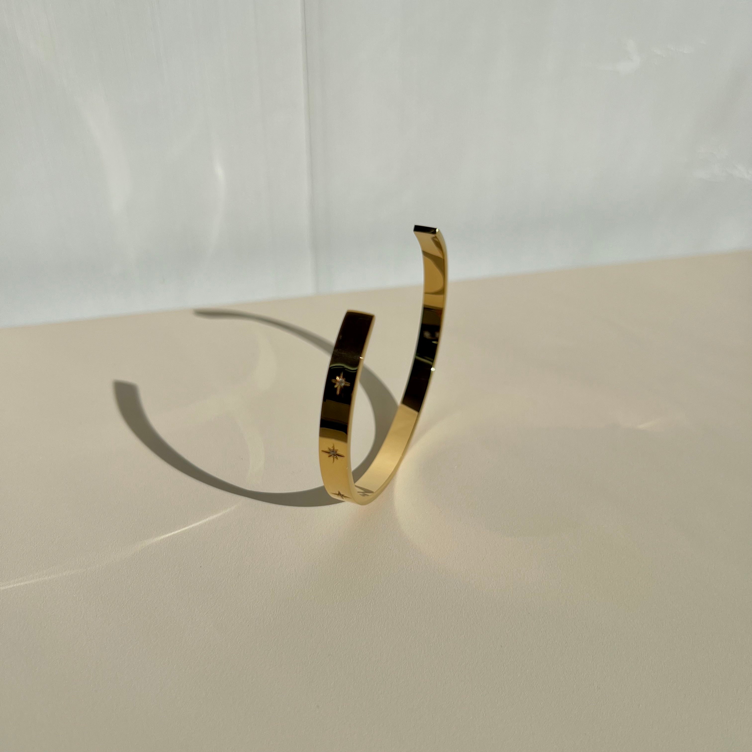 Crystal Starburst Stainless Steel Bracelet