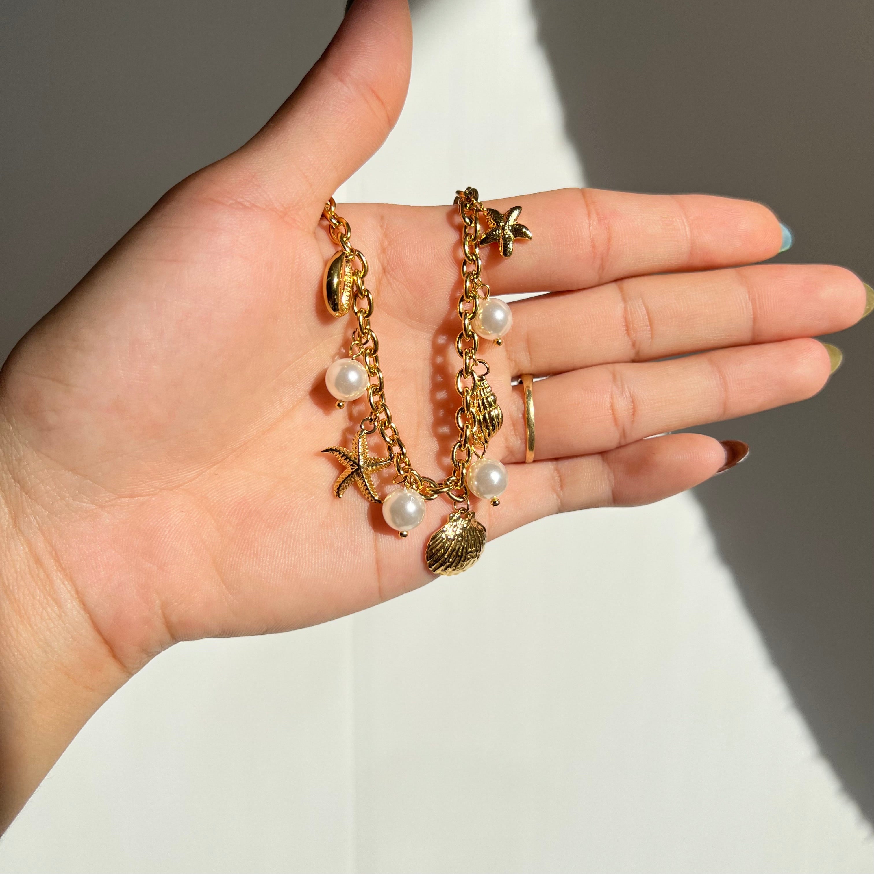 Nautical Sea Charm Stainless Steel Bracelet