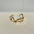 Minimalist Wave Cuff Stainless Steel Bracelet
