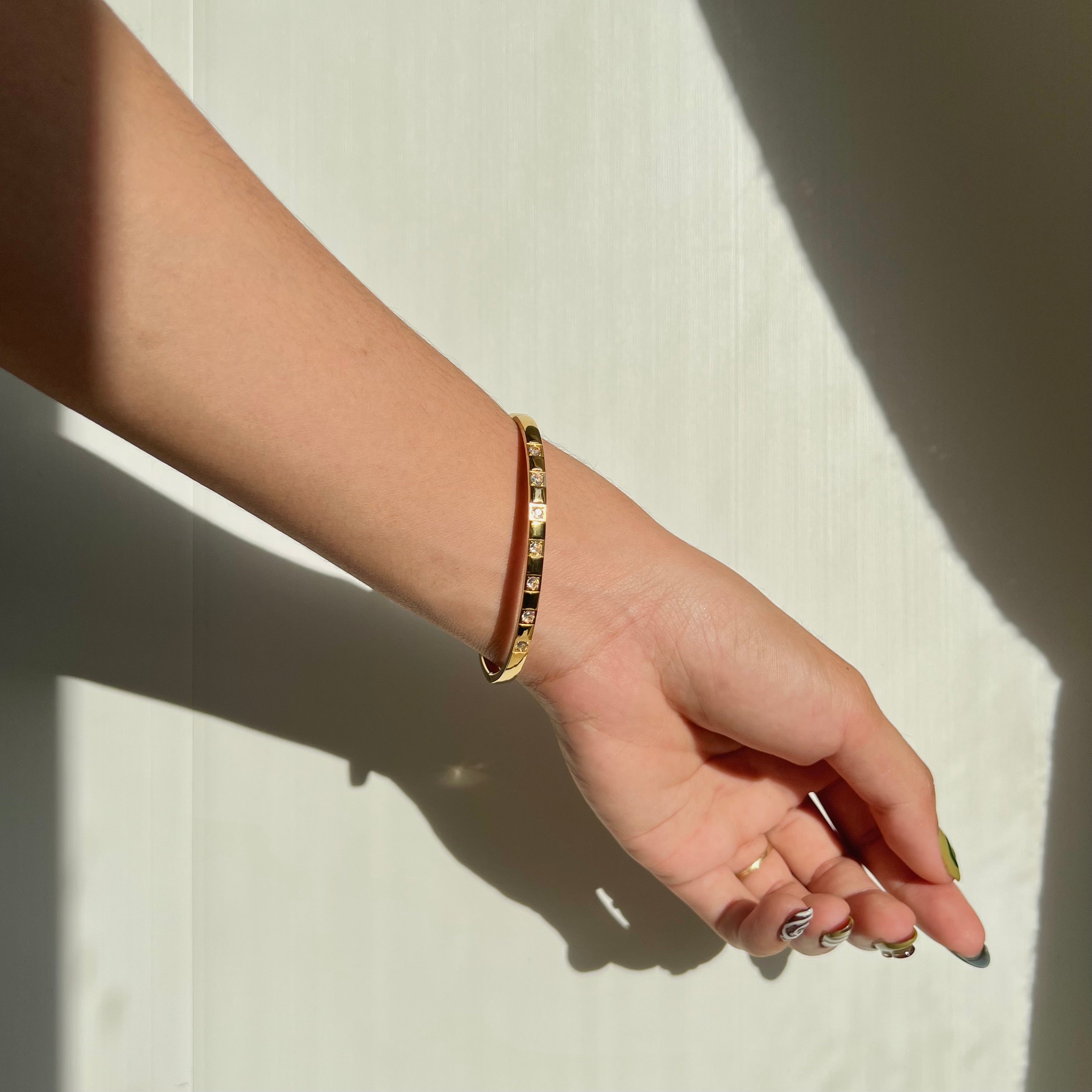 Sparkle Bar Stainless Steel Bangle