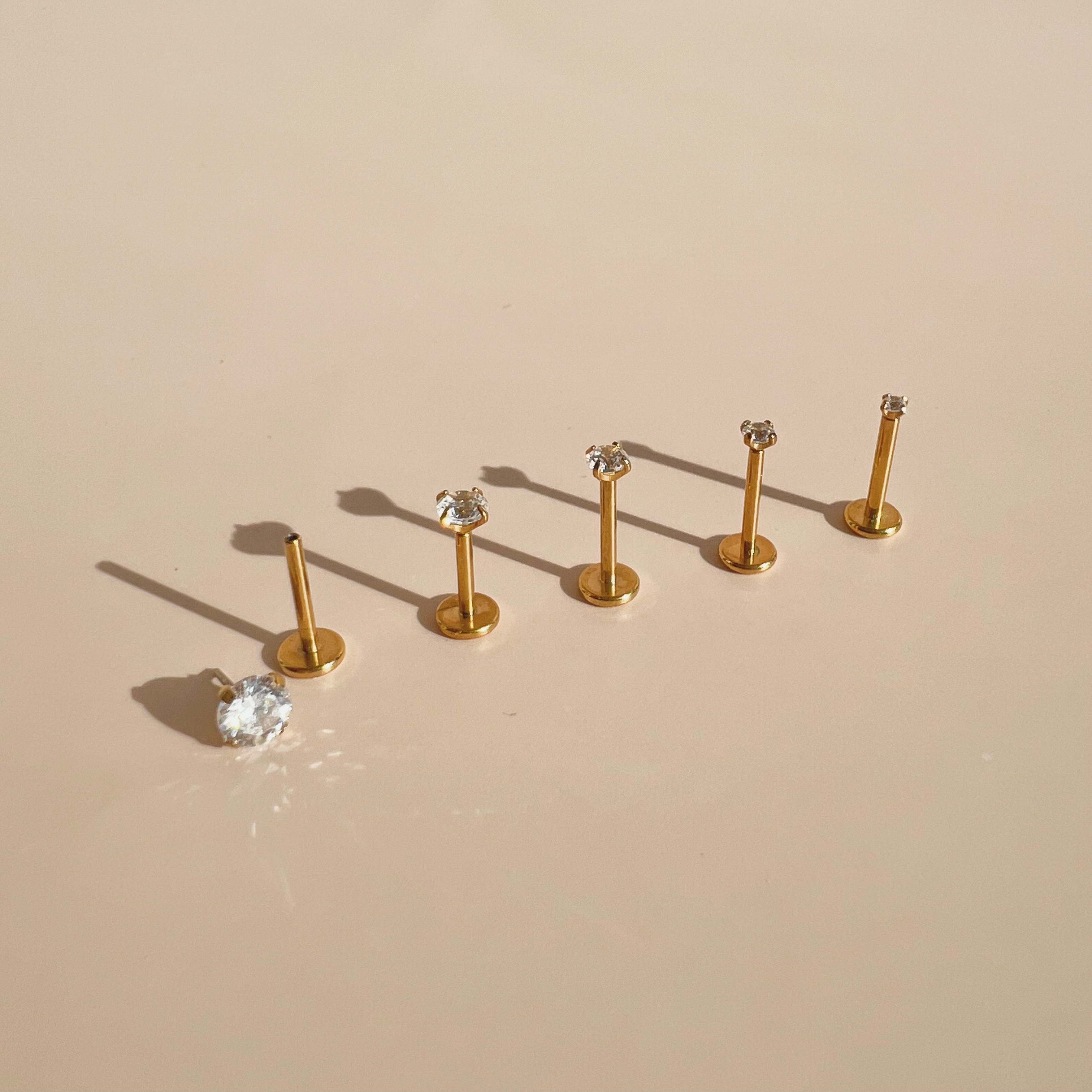 Solitaire Sparkle Threadless Titanium