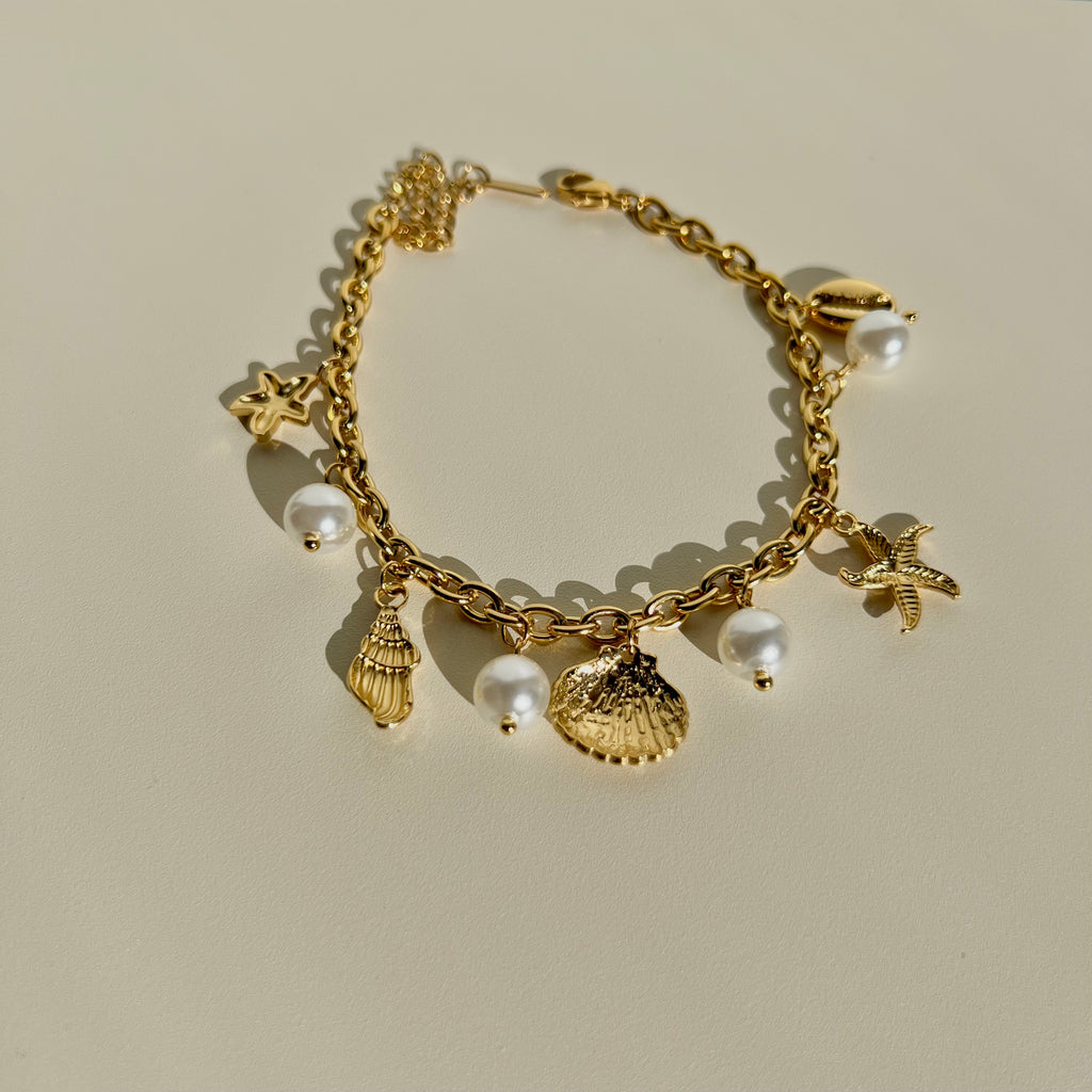 Nautical Sea Charm Stainless Steel Bracelet