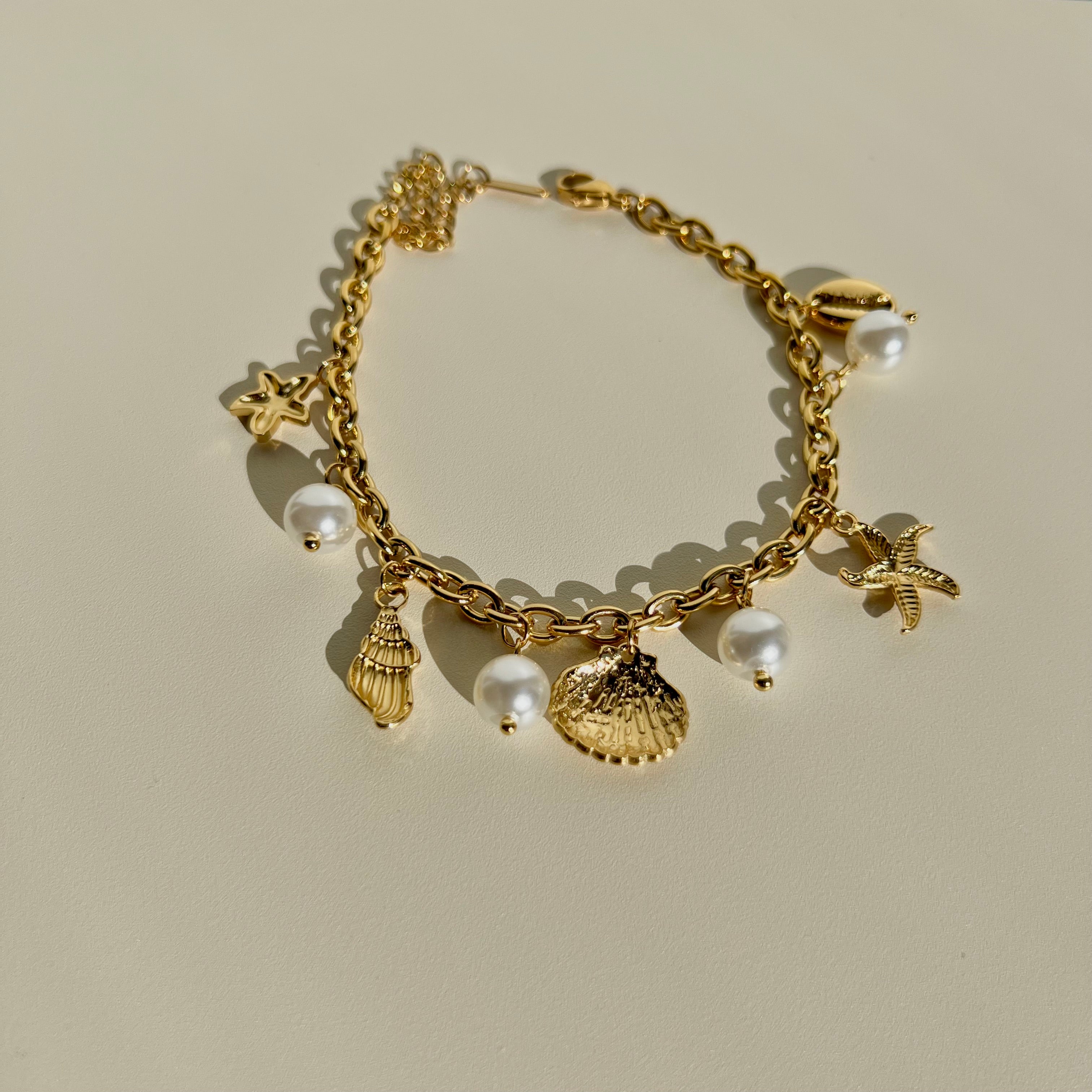 Nautical Sea Charm Stainless Steel Bracelet